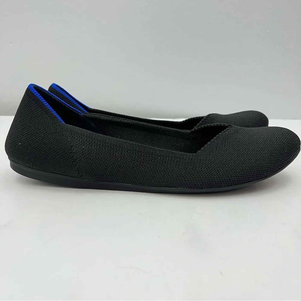 Rothys Round Toe Black Flats
